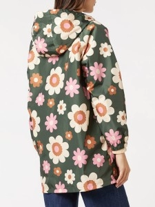 floral raincoat jacket