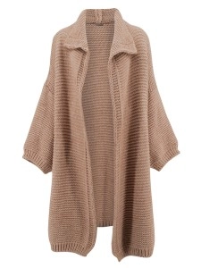 Casual knitted long cardigan