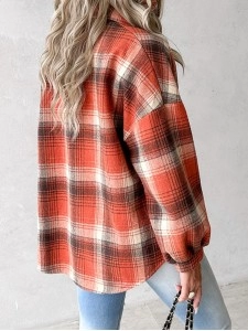 Casual thick plaid women's jacket