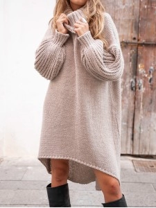 Casual Wide puff sleeves sweater