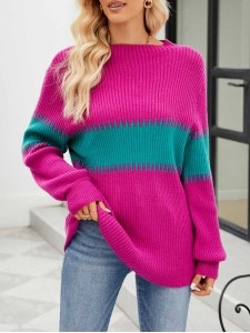 Contrast Round Neck Sweater