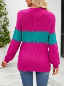 Contrast Round Neck Sweater