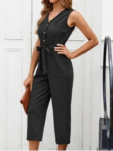 Fashion V-neck casual jumpsuit