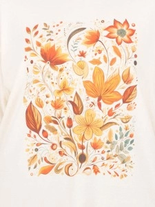 Flower and Plant Pattern T-shirt