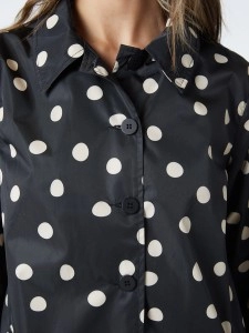 Spot Collared Raincoat