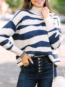 cream white and blue striped sweater you love