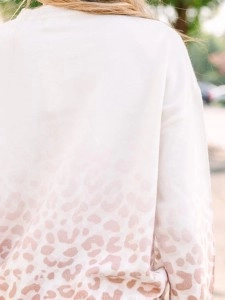 Gradient leopard print sweater