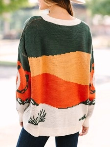 Heading Out Green Cactus Sweater