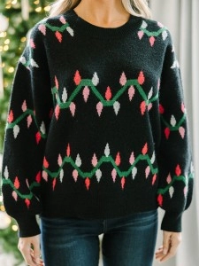 Holiday Christmas Lights Sweater