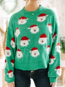 Green Santa Sweater