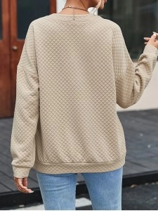 Leopard Splicing Drop Shoulder Zipped Sweatshirt