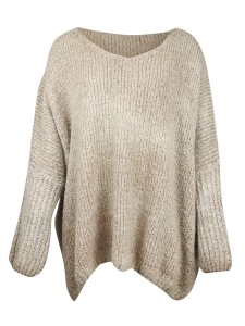 Loose casual V-neck sweater