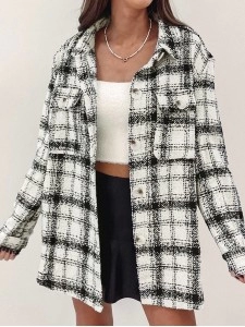 Oversized Plaid Pattern Flannel Shacket