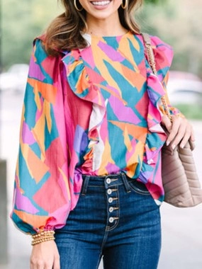 Pink Abstract Blouse