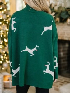 Emerald Green Reindeer Sweater