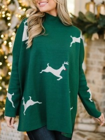 Emerald Green Reindeer Sweater