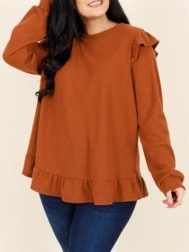 Ruffled Loose Sweater