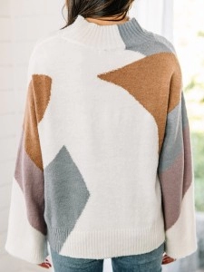 Blue Colorblock Sweater