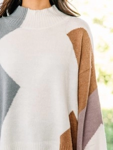 Blue Colorblock Sweater