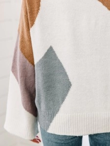 Blue Colorblock Sweater