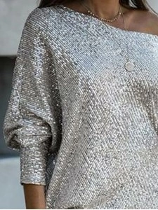 Stylish sequined asymmetrical dress