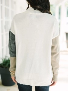 Gray Colorblock Sweater