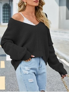 V-Neck Long Sleeve Sweater