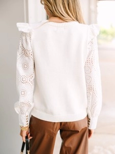 White long sleeve sweater