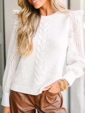 White long sleeve sweater