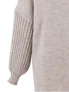 Wide puff sleeves Long Sweater