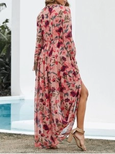 Wild Lotus Ruffle Tiered Maxi Dress