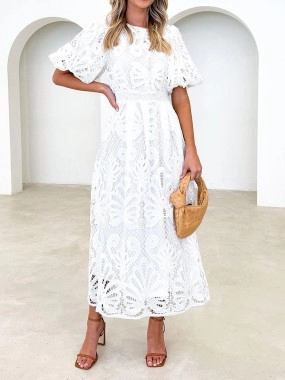 Women Casual Elegant Lace Dress