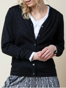 Women's black elegant knitted sweater