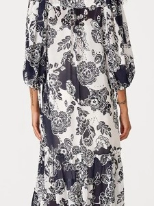 Women's black printed casual dress