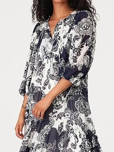 Women's black printed casual dress