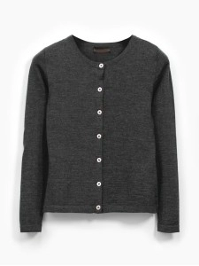 Women's black woven wool sweater