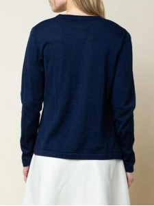 Women's blue elegant knitted sweater