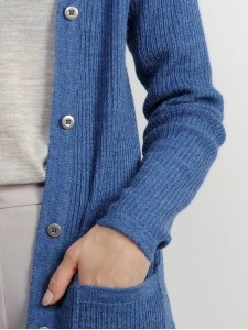 Women's blue elegant knitted sweater