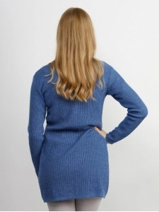 Women's blue elegant knitted sweater