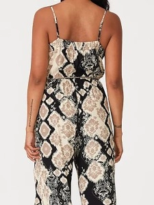 Women's Bohemian V-neck jumpsuit