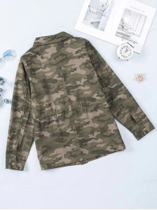 Women's Casual Camouflage Long Sleeve Jacket