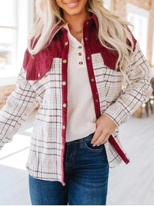 Women's Casual Elegant Plaid Jacket Coat