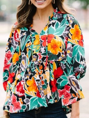 Women's Casual Floral Shirt