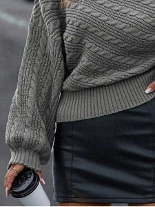 Women's Casual Knitted Sweater Top Coat