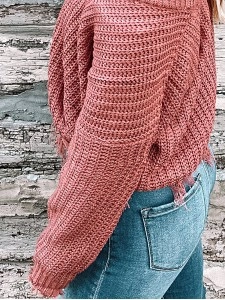 Women's Casual Knitted Sweater Top Coat