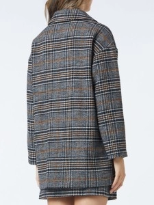 Women's casual plaid commuter jacket