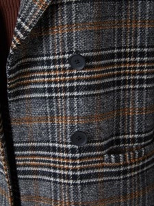 Women's casual plaid commuter jacket