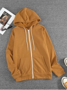 Women's casual solid color hooded jacket