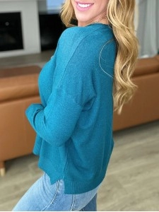 Women's Casual Solid Color Long Sleeve Sweater