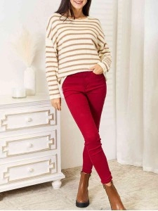 Women's Casual Striped Long Sleeve Sweater